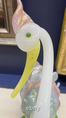 Vintage MCM Genuine Venetian Murano Glass Bird Figure Italy