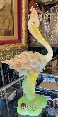 Vintage MCM Genuine Venetian Murano Glass Bird Figure Italy
