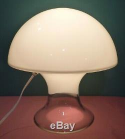 Vintage MCM Gino Vistosi Murano Glass Mushroom Table Lamp
