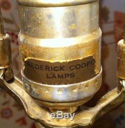 Vintage MCM Hollywood Regency Murano Metal Caged Glass Frederick Cooper Lamp