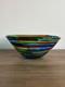 Vintage MCM Italian Angelo Ballarin Pezzato Squares Murano Glass Bowl Signed