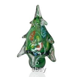 Vintage MCM Italian Murano Millefiori Handblown Glass Christmas Tree 7 Vintage MCM Italian Murano Millefiori Handblown Glass Christmas Tree 7