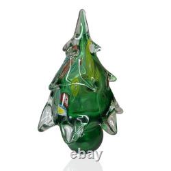 Vintage MCM Italian Murano Millefiori Handblown Glass Christmas Tree 7