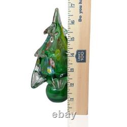 Vintage MCM Italian Murano Millefiori Handblown Glass Christmas Tree 7