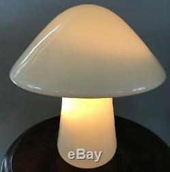 Vintage MCM MID Century Vetri Murano Glass Mushroom Table Lamp Italy