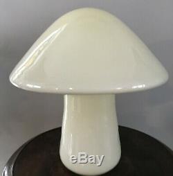 Vintage MCM MID Century Vetri Murano Glass Mushroom Table Lamp Italy