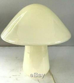 Vintage MCM MID Century Vetri Murano Glass Mushroom Table Lamp Italy