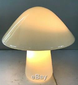 Vintage MCM MID Century Vetri Murano Glass Mushroom Table Lamp Italy