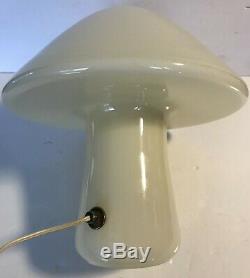 Vintage MCM MID Century Vetri Murano Glass Mushroom Table Lamp Italy