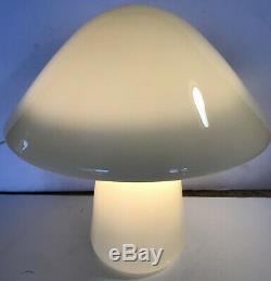 Vintage MCM MID Century Vetri Murano Glass Mushroom Table Lamp Italy