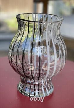 Vintage MCM Mezza Filigrana Murano Glass Vases And Serving Dish Bowl