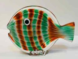 Vintage MCM Murano Glass Galliano Ferro Fish Excellent