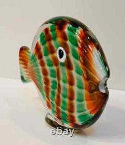 Vintage MCM Murano Glass Galliano Ferro Fish Excellent