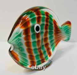 Vintage MCM Murano Glass Galliano Ferro Fish Excellent