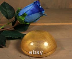 Vintage MCM Murano Glass Paperweight Barovier & Toso GOLD Aventurine 1950s