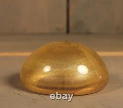 Vintage MCM Murano Glass Paperweight Barovier & Toso GOLD Aventurine 1950s