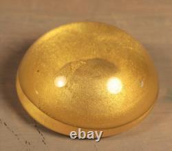 Vintage MCM Murano Glass Paperweight Barovier & Toso GOLD Aventurine 1950s