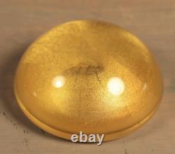Vintage MCM Murano Glass Paperweight Barovier & Toso GOLD Aventurine 1950s