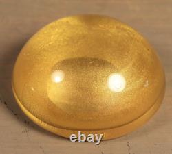 Vintage MCM Murano Glass Paperweight Barovier & Toso GOLD Aventurine 1950s
