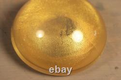 Vintage MCM Murano Glass Paperweight Barovier & Toso GOLD Aventurine 1950s