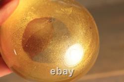 Vintage MCM Murano Glass Paperweight Barovier & Toso GOLD Aventurine 1950s