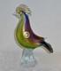 Vintage MCM Murano Glass Rooster Multicolor gold aventurine Paul's Products NOS
