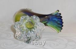 Vintage MCM Murano Glass Rooster Multicolor gold aventurine Paul's Products NOS