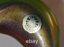 Vintage MCM Murano Glass Rooster Multicolor gold aventurine Paul's Products NOS