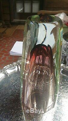 Vintage MCM Murano Sommerso purple Faceted Vase Style of Flavio Poli for Seguso