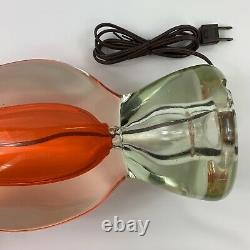 Vintage MCM Murano Teardrop Glass Accent Lamp Mid Century Modern Italy Handblown