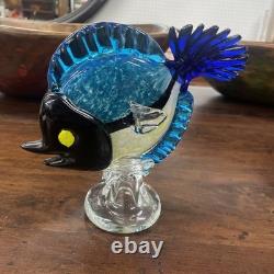 Vintage MURANO ART GLASS FISH Medium Size OCEAN Tropical Mid Century Modern