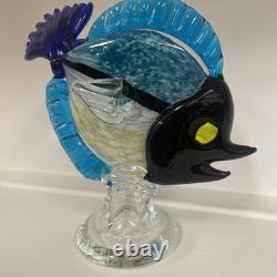Vintage MURANO ART GLASS FISH Medium Size OCEAN Tropical Mid Century Modern