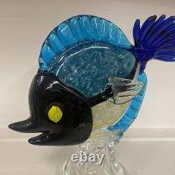 Vintage MURANO ART GLASS FISH Medium Size OCEAN Tropical Mid Century Modern