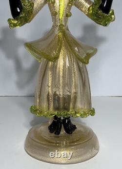 Vintage MURANO GLASS BLACKAMOOR CANDLE HOLDER