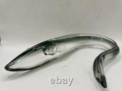 Vintage MURANO GLASS EEL Sea Life Oceans Art Glass Unique Clear Gorgeous Italy