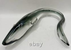 Vintage MURANO GLASS EEL Sea Life Oceans Art Glass Unique Clear Gorgeous Italy