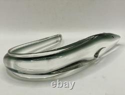 Vintage MURANO GLASS EEL Sea Life Oceans Art Glass Unique Clear Gorgeous Italy