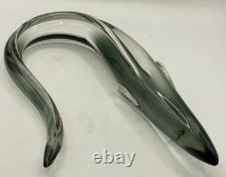 Vintage MURANO GLASS EEL Sea Life Oceans Art Glass Unique Clear Gorgeous Italy