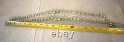 Vintage MURANO GLASS NECKLACE & CLIP EARRINGS Venetian Green Gold-Mario Sanzogno