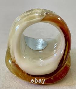 Vintage MURANO GLASS Ring Color Dramatic Handmade sz 7 Italy