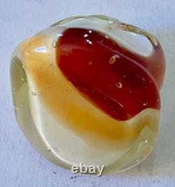 Vintage MURANO GLASS Ring Color Dramatic Handmade sz 7 Italy