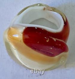 Vintage MURANO GLASS Ring Color Dramatic Handmade sz 7 Italy