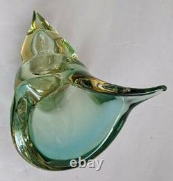 Vintage MURANO GLASS SHELL VASE BOWL ALFREDO BARBINI