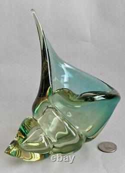 Vintage MURANO GLASS SHELL VASE BOWL ALFREDO BARBINI