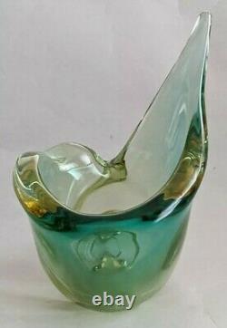 Vintage MURANO GLASS SHELL VASE BOWL ALFREDO BARBINI