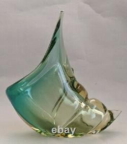 Vintage MURANO GLASS SHELL VASE BOWL ALFREDO BARBINI