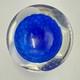 Vintage MURANO Glass Archimede Seguso Bubble Bullicante Blue Clear Italy Ashtray