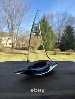 Vintage MURANO Italy Art GLASS SAILBOAT FIGURINE By Formica