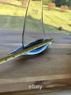 Vintage MURANO Italy Art GLASS SAILBOAT FIGURINE By Formica