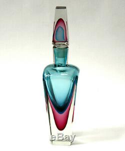 Vintage MURANO Karaffe, Flakon, Sommerso, Italy, Murano glass, 31 cm, 12,13